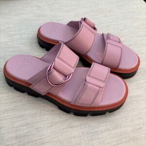 Sorel Women’s Rein CB Platform Slide Sandals Aura Purple/Pink Black size 8